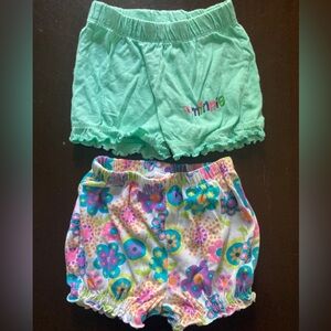 Minnie and Flower Baby Girl Shorts